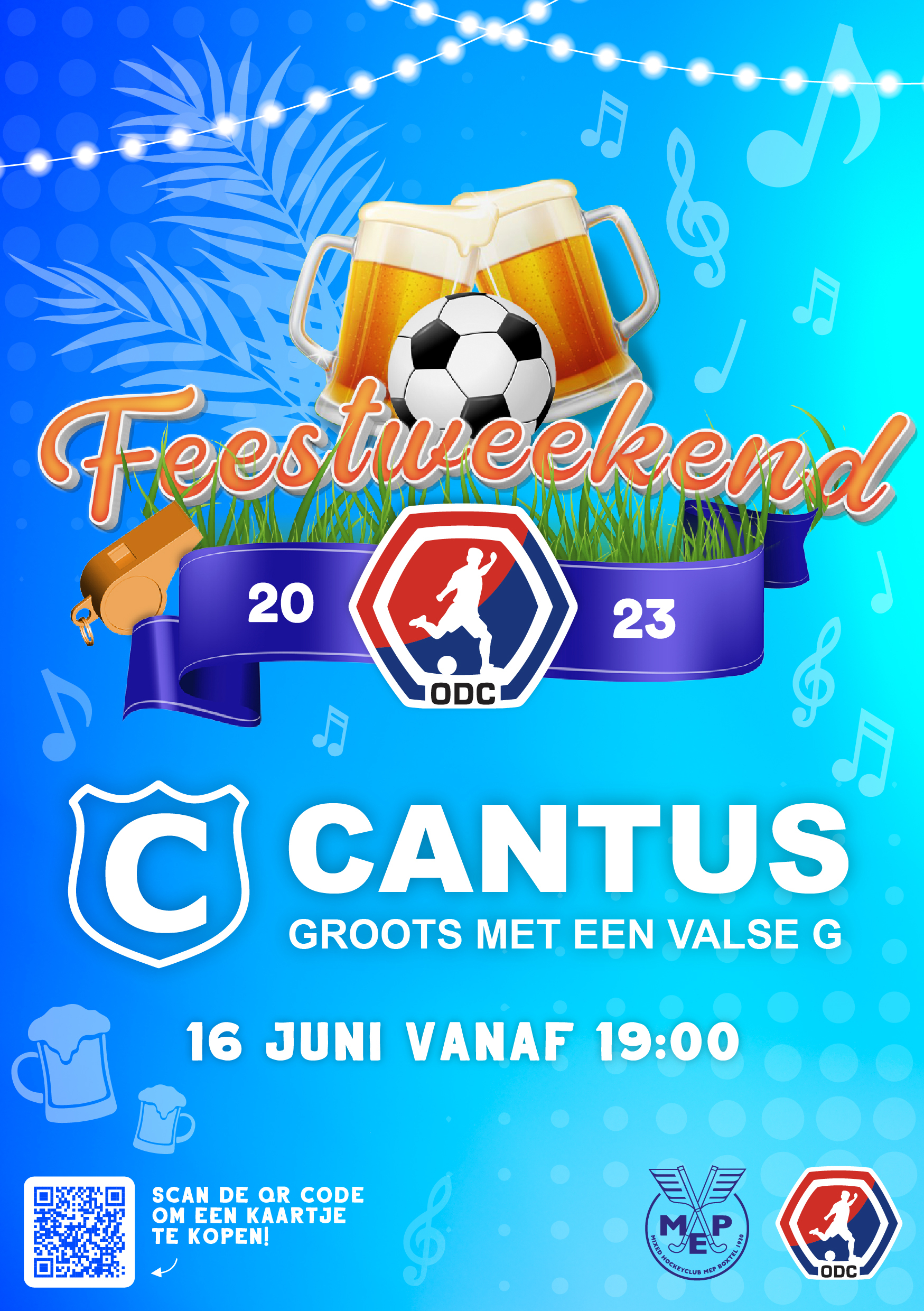 Posters Feest Weekend ODC Boxtel A4 Cantus