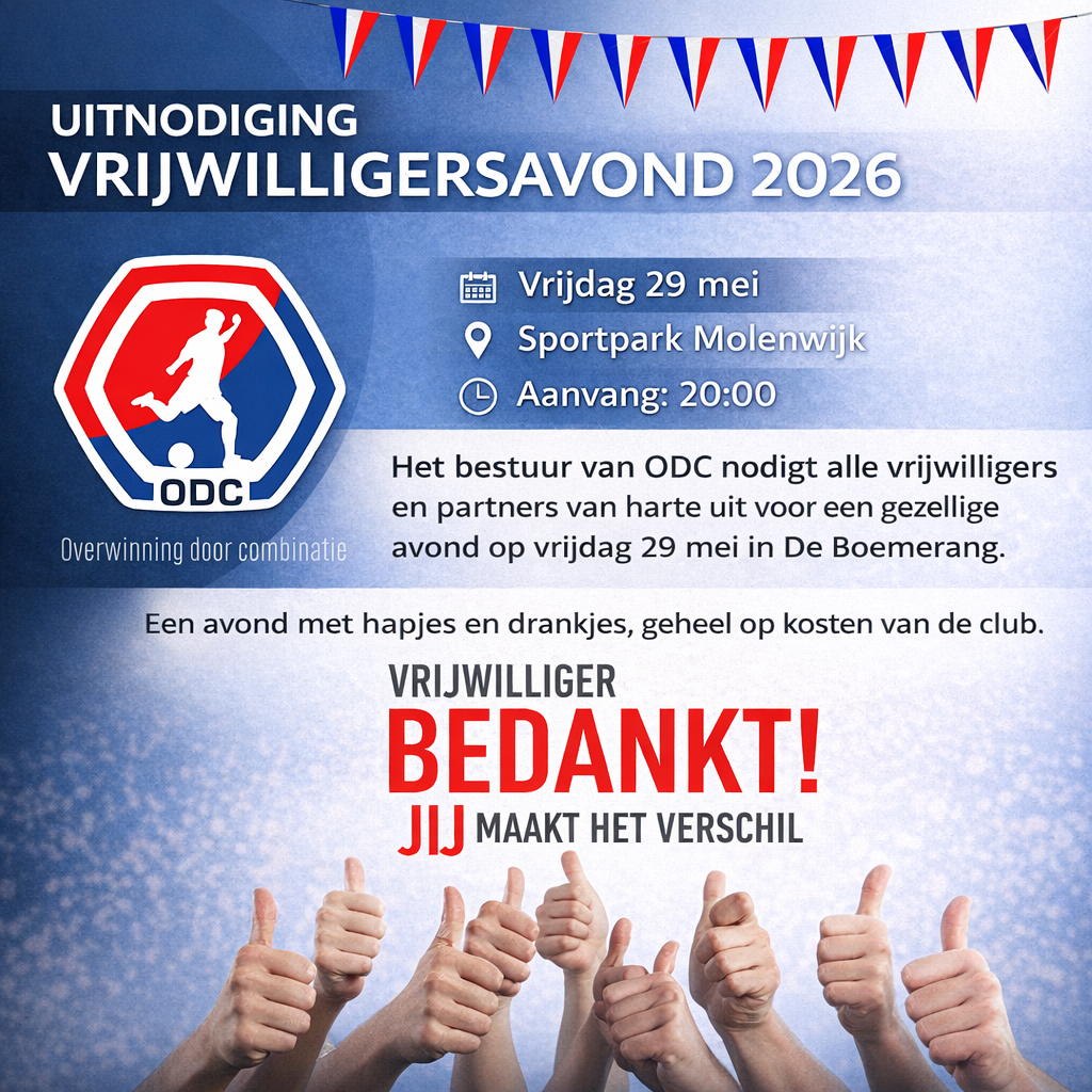 Uitnodiging vrijwilligersavond ODC 29 05 2026