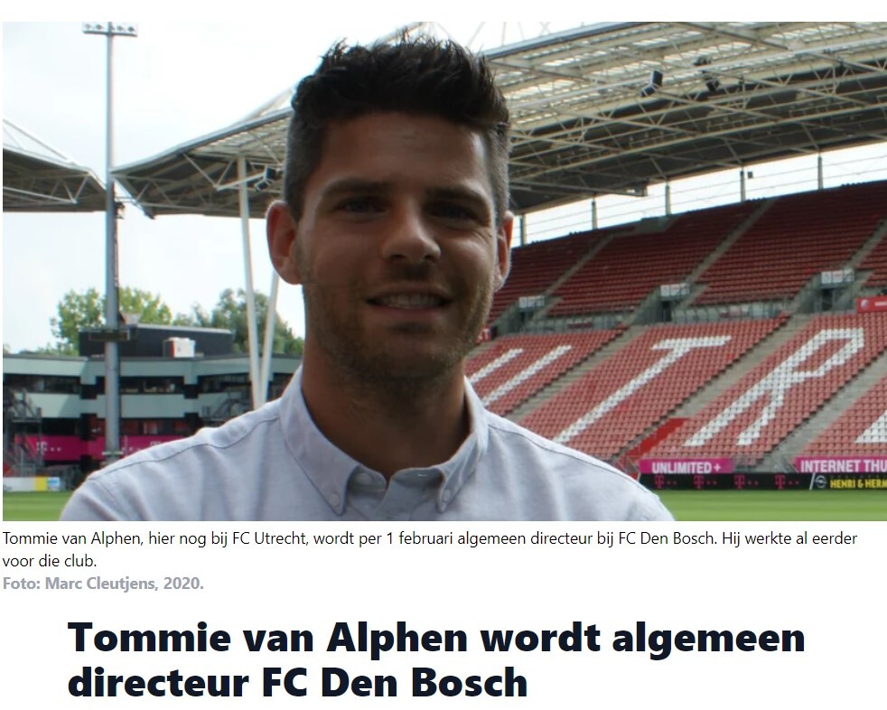 Tommie van Alphen algemeen directeur FC Den Bosch